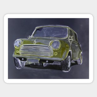 Classic Mini Chalk Yellow Sticker